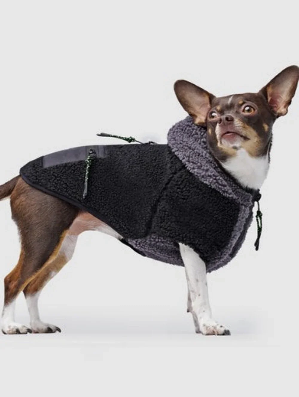 Canada Pooch Black Sherpa Dog Hoodie